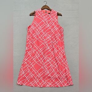 Evan Picone Black Label Designer Coral Geometric‎ Dress Nordstrom Size 14